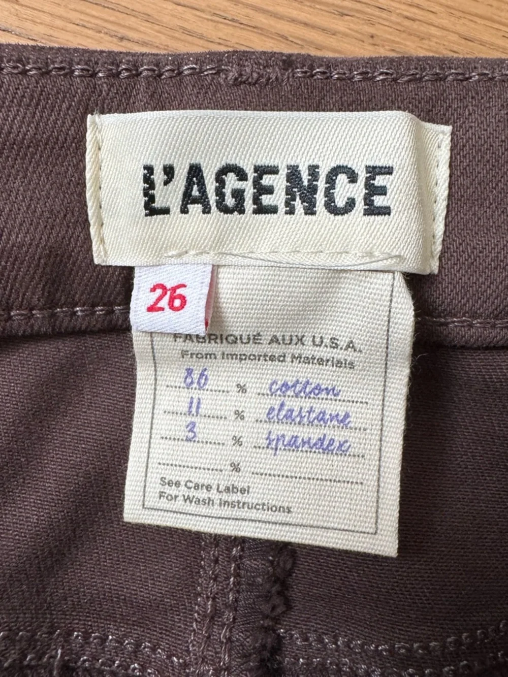 L’Agence Jyothi Coated High-Rise Skinny Jeans - Size 26 - NWT - Cocoa Coated - Picture 7 of 13